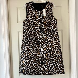 J. Crew Leopard Print Dress - Black and Brown